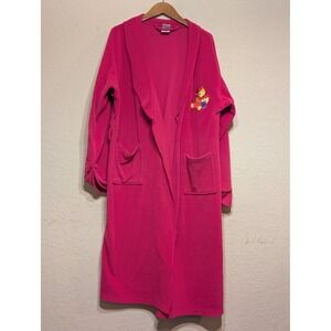 Disney Catalog Winnie the Pooh Robe‎ Pink Fleece Medium Sleepwear